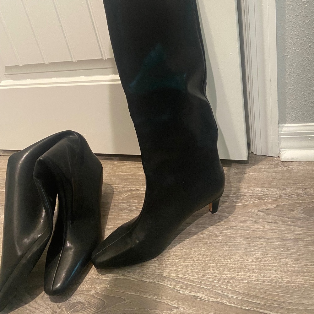 Faux Leather Boots - Size 10